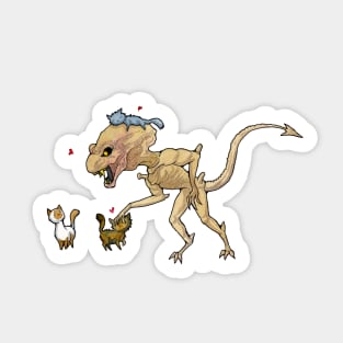 Pumpkinhead loves Kittens Sticker